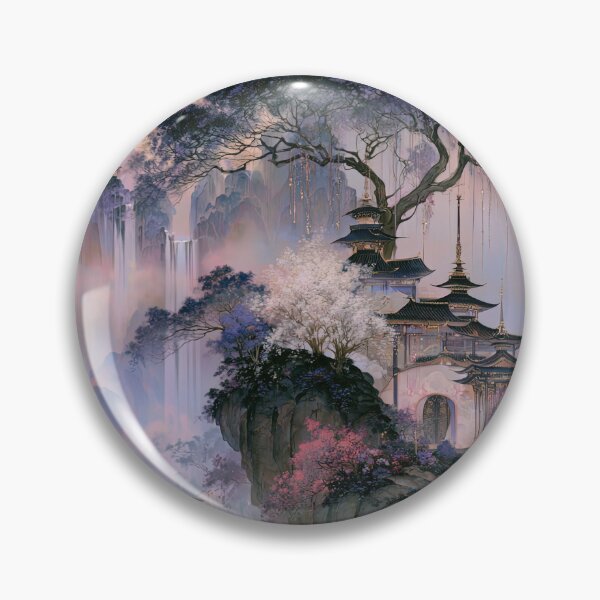 Item preview, Twilight Over the Wisteria Pagoda designed and sold by bloorose.