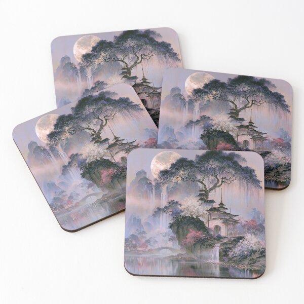 Item preview, Twilight Over the Wisteria Pagoda designed and sold by bloorose.
