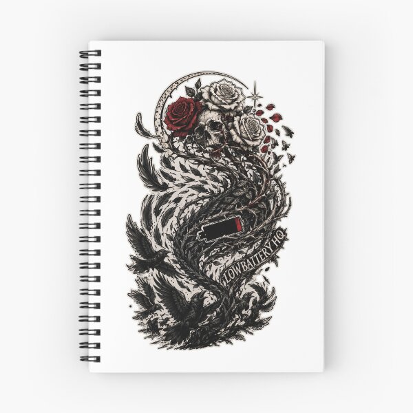 Item preview, Thornflight – Crow & Rose Skull designed and sold by LowBatteryHQ.