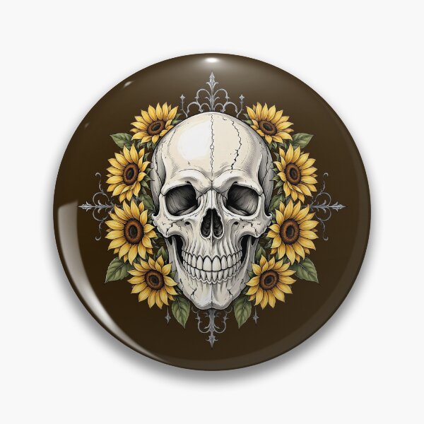 Item preview, Sunflower Skull Gothic Floral Design designed and sold by SweetLilith.