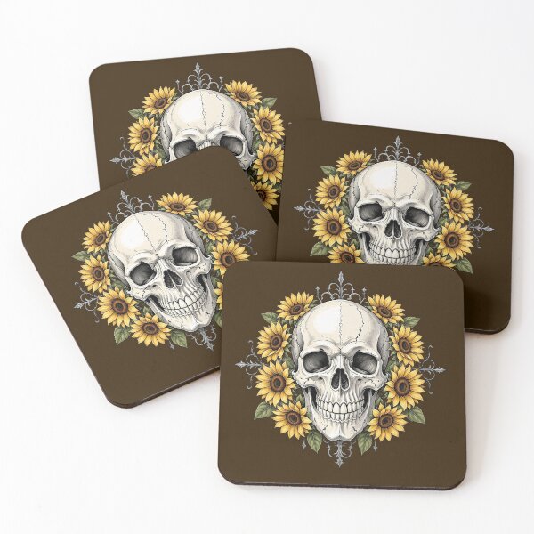 Item preview, Sunflower Skull Gothic Floral Design designed and sold by SweetLilith.