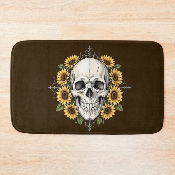 Item preview, Sunflower Skull Gothic Floral Design designed and sold by SweetLilith.