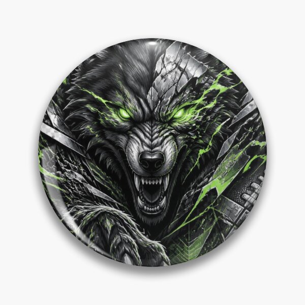 Item preview, Cyber Wolf Football T-Shirt Design | Fierce Predator Sports Graphic PNG | Neon Streetwear Football Artwork | Game Day Apparel designed and sold by ArtMashupCo.