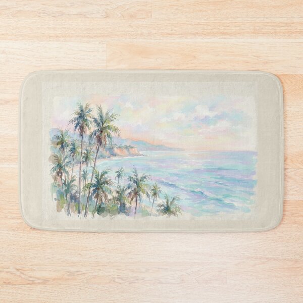 Item preview, Palm Trees at Sunset – Watercolor Coastal Wall Art designed and sold by FawnFeatherCo.