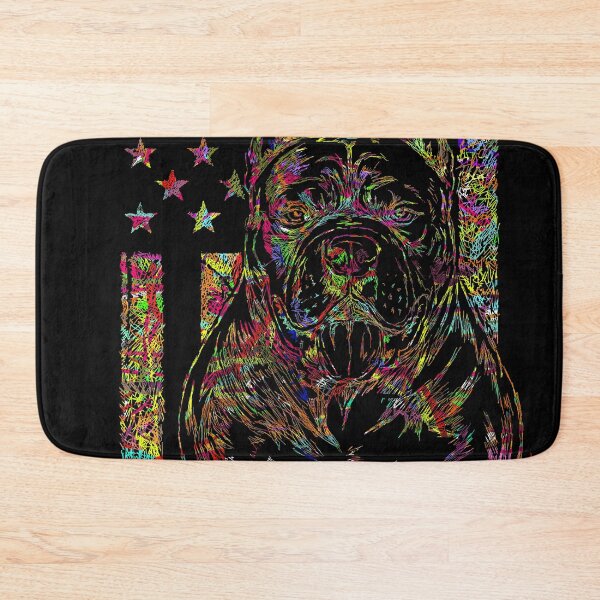Item preview, Authenticated Neon American Bully - Hand-Drawn Patriotic Art with Unique Color Hash designed and sold by Outlet Raloel.