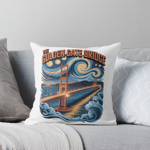 Item preview, The Golden Gate Bridge Starry Night T-Shirt | Van Gogh Inspired San Francisco Art v1 designed and sold by DBWStudios.