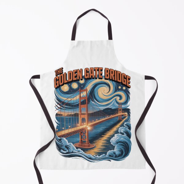 Item preview, The Golden Gate Bridge Starry Night T-Shirt | Van Gogh Inspired San Francisco Art v1 designed and sold by DBWStudios.