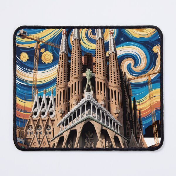 Item preview, Starry Night Sagrada Familia T-Shirt | Van Gogh Inspired Barcelona Spain Art v1 designed and sold by DBWStudios.