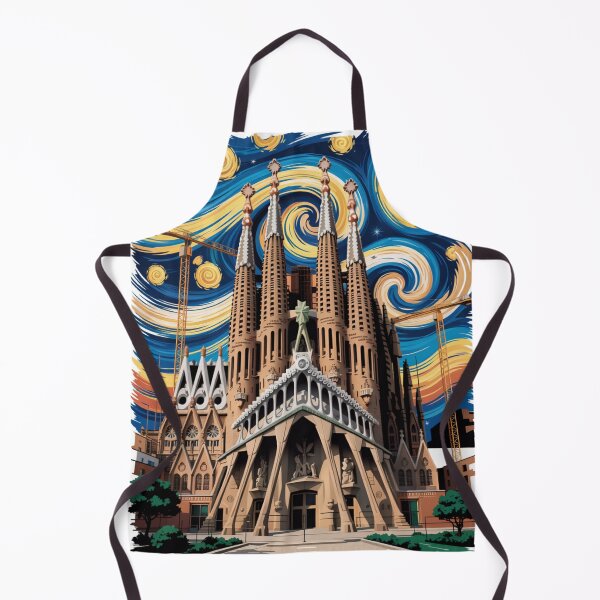 Item preview, Starry Night Sagrada Familia T-Shirt | Van Gogh Inspired Barcelona Spain Art v1 designed and sold by DBWStudios.