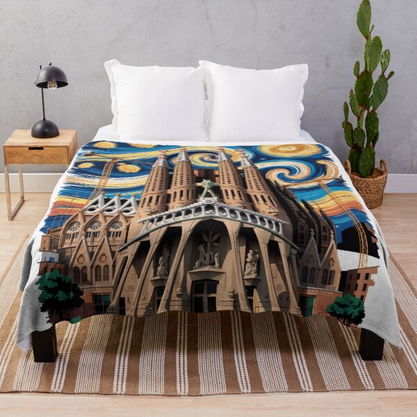 Item preview, Starry Night Sagrada Familia T-Shirt | Van Gogh Inspired Barcelona Spain Art v1 designed and sold by DBWStudios.