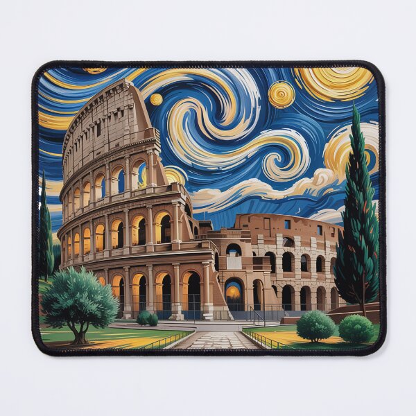 Item preview, Starry Night Colosseum T-Shirt | Van Gogh Inspired Rome Italy Art v1 designed and sold by DBWStudios.