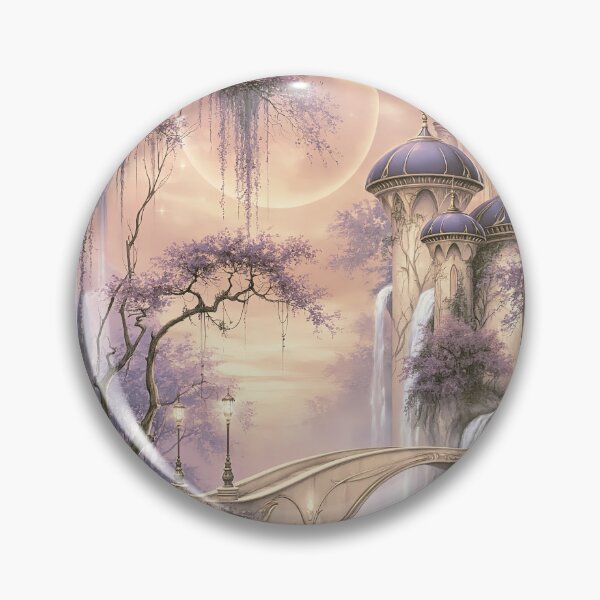 Item preview, Moonlight Palace over the Lavender Stream designed and sold by bloorose.