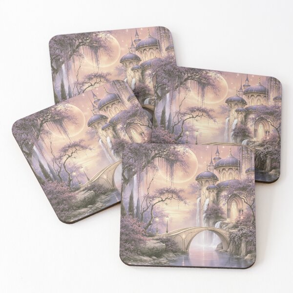 Item preview, Moonlight Palace over the Lavender Stream designed and sold by bloorose.