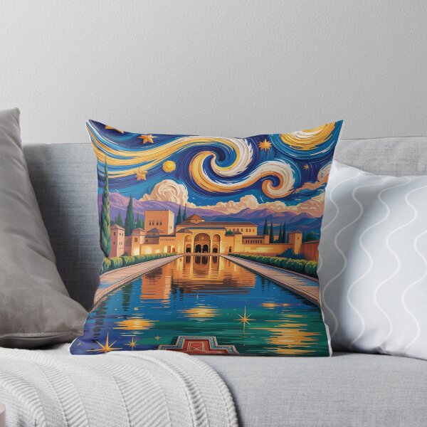 Item preview, Starry Night Alhambra Palace T-Shirt | Van Gogh Inspired Spain Garden Art v1 designed and sold by DBWStudios.