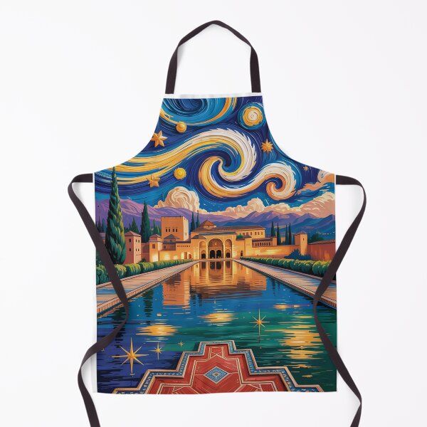 Item preview, Starry Night Alhambra Palace T-Shirt | Van Gogh Inspired Spain Garden Art v1 designed and sold by DBWStudios.