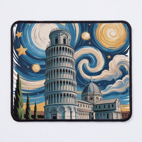 Item preview, Starry Night Leaning Tower of Pisa T-Shirt | Van Gogh Inspired Italy Art v1 designed and sold by DBWStudios.