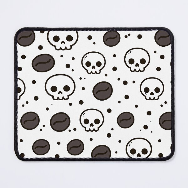 Item preview, Skulls & Coffee Beans Pattern – Dark Humorous Caffeine Lover Design designed and sold by Grumpy-Bob.