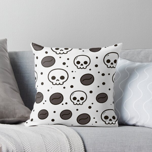 Item preview, Skulls & Coffee Beans Pattern – Dark Humorous Caffeine Lover Design designed and sold by Grumpy-Bob.