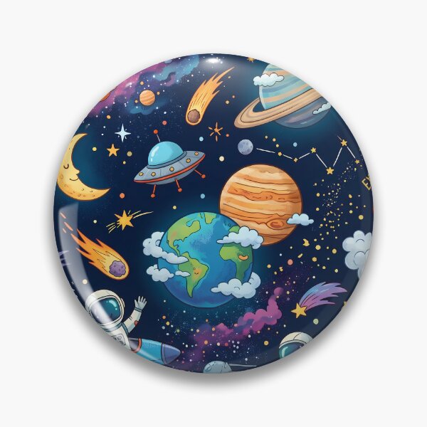 Item preview, Chile Cute Space Astronaut Rocket Galaxy Planet Pattern designed and sold by ART ATTACK ZONE.