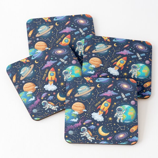 Item preview, Chile Cute Space Astronaut Rocket Galaxy Planet Pattern designed and sold by ART ATTACK ZONE.