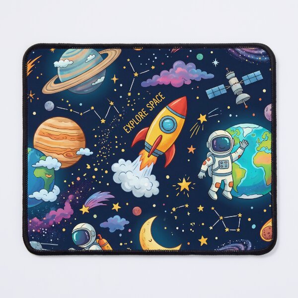 Item preview, Chile Cute Space Astronaut Rocket Galaxy Planet Pattern designed and sold by ART ATTACK ZONE.