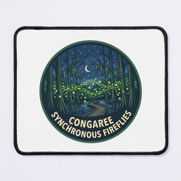 Item preview, Congaree National Park Synchronous Fireflies Glowing Night Boardwalk designed and sold by LittleArij.