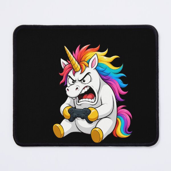 Item preview, Unhinged Unicorn Gamer Rage Funny Gaming Humor designed and sold by BoyleDesignShop.