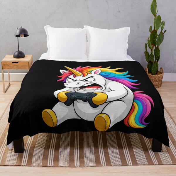 Item preview, Unhinged Unicorn Gamer Rage Funny Gaming Humor designed and sold by BoyleDesignShop.