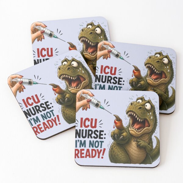 Item preview, Nurse T-Shirt | Cute Cartoon T-Rex | ICU Nurse | Funny Needle Fear designed and sold by DigiArt8Design.