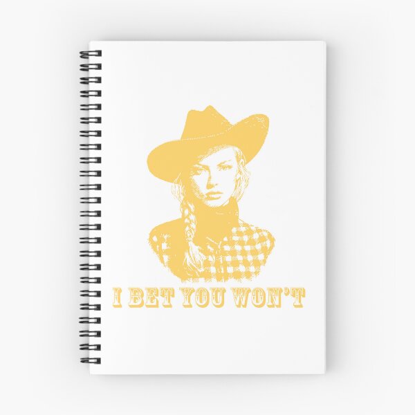 Item preview, “I Bet You Won’t” Cowgirl Badass Vintage Etching Illustration Style in Golden Yellow designed and sold by ✨nightvrld.
