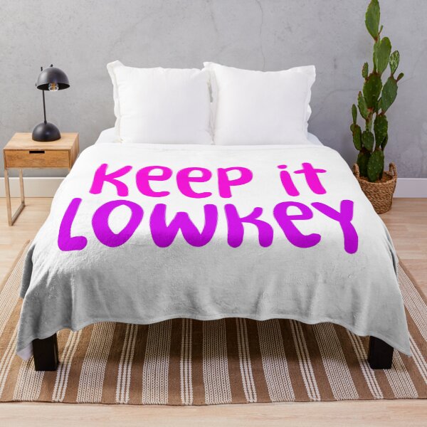 Item preview, Keep it Lowkey, Pink Typography designed and sold by Memes N Lore .
