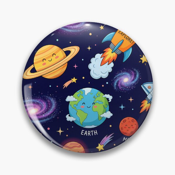 Item preview, Spain Cute Space Astronaut Rocket Galaxy Planet Pattern designed and sold by ART ATTACK ZONE.