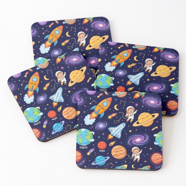 Item preview, Spain Cute Space Astronaut Rocket Galaxy Planet Pattern designed and sold by ART ATTACK ZONE.