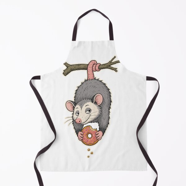 Item preview, Smug Opossum Hanging Upside Down Stealing a Donut designed and sold by eignvalue.