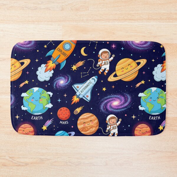 Item preview, Spain Cute Space Astronaut Rocket Galaxy Planet Pattern designed and sold by ART ATTACK ZONE.