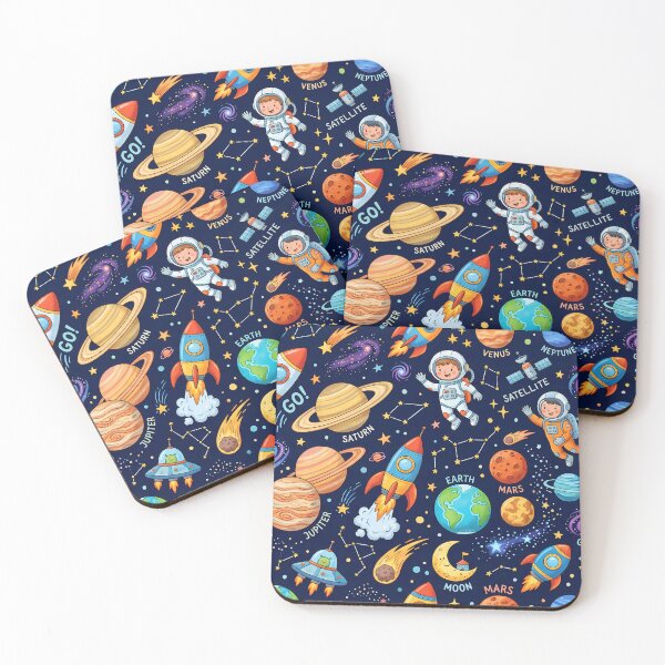 Item preview, Portugal Cute Space Astronaut Rocket Galaxy Planet Pattern designed and sold by ART ATTACK ZONE.