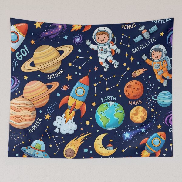 Item preview, Portugal Cute Space Astronaut Rocket Galaxy Planet Pattern designed and sold by ART ATTACK ZONE.