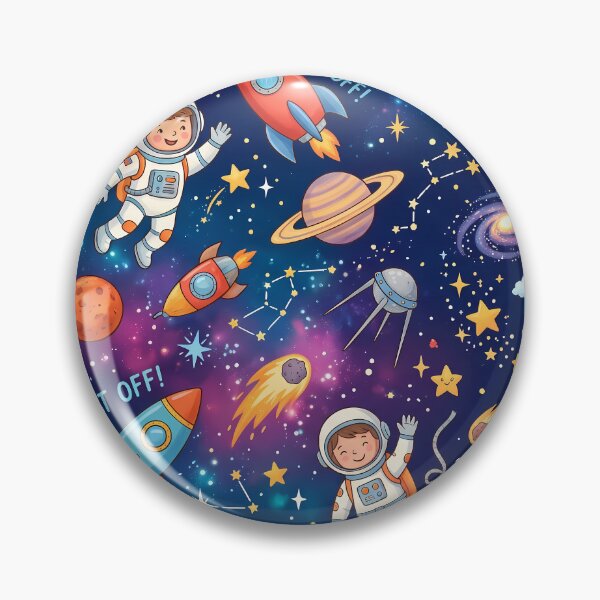 Item preview, Italy Cute Space Astronaut Rocket Galaxy Planet Pattern designed and sold by ART ATTACK ZONE.