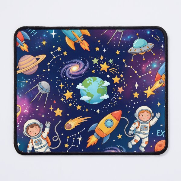 Item preview, Italy Cute Space Astronaut Rocket Galaxy Planet Pattern designed and sold by ART ATTACK ZONE.