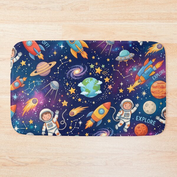 Item preview, Italy Cute Space Astronaut Rocket Galaxy Planet Pattern designed and sold by ART ATTACK ZONE.