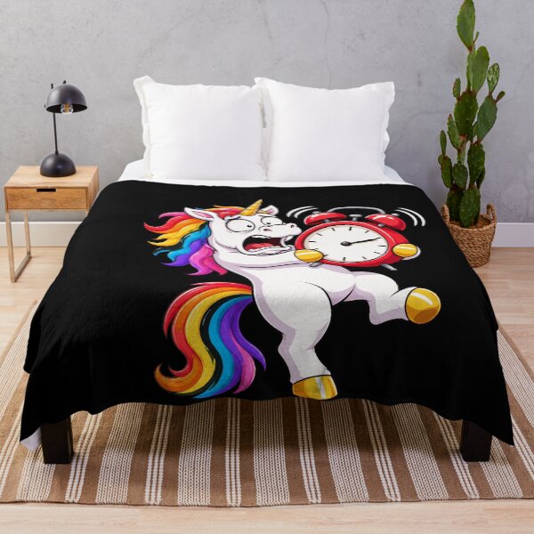 Item preview, Unhinged Unicorn Alarm Clock Battle Morning Humor designed and sold by BoyleDesignShop.