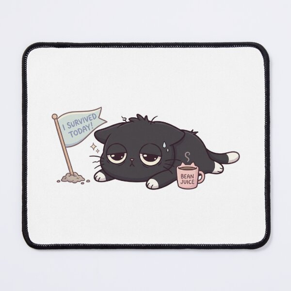 Item preview, Cute Tired Black Cat designed and sold by meesara.