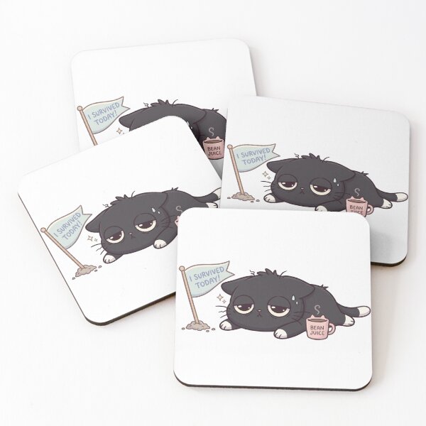 Item preview, Cute Tired Black Cat designed and sold by meesara.