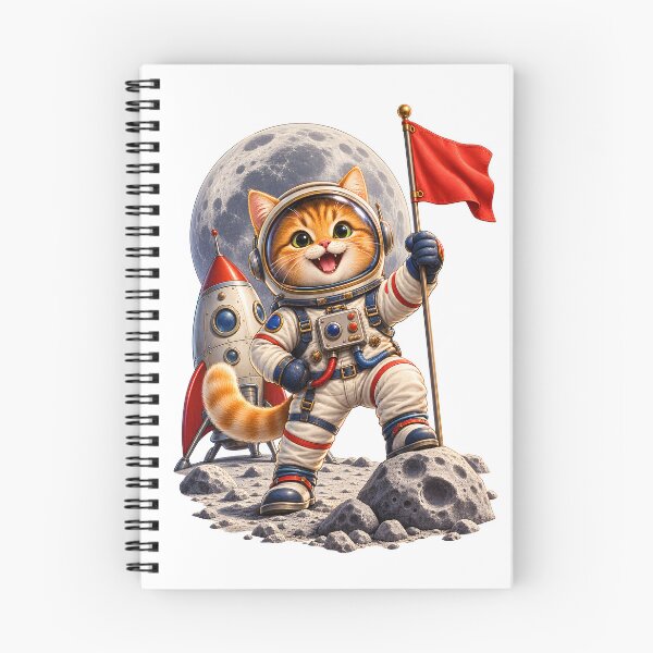 Item preview, Cute Cat Astronaut – Vintage Lunar Adventure Space Cat designed and sold by builtforyou.