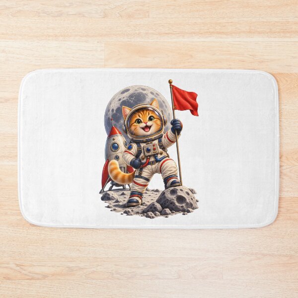 Item preview, Cute Cat Astronaut – Vintage Lunar Adventure Space Cat designed and sold by builtforyou.