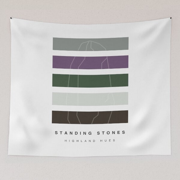 Item preview, ‘Standing Stones’ Highland Hue Palette Special Edition Graphic Artwork designed and sold by The Colourful Game.