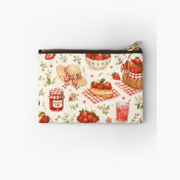 Item preview, Strawberry Picnic Seamless Pattern – Cottagecore Summer Fruit & Picnic Aesthetic designed and sold by RJACreative.