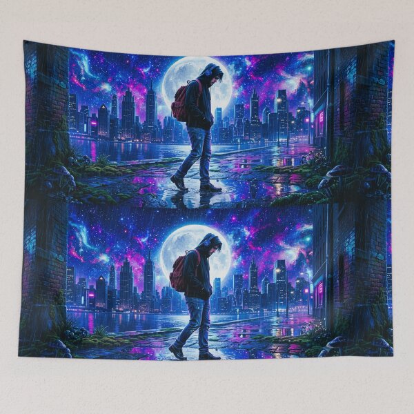 Item preview, Cosmic Night Walk Cyberpunk City designed and sold by DWolf04.