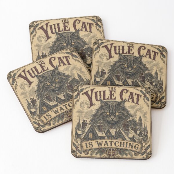 Item preview, The Christmas cat is watching you. Gothic Victorian Christmas design. designed and sold by BoosterShop.