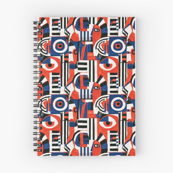 Item preview, Fernand Léger Orange and blue painting pattern | style-alike designed and sold by camisariasj.
